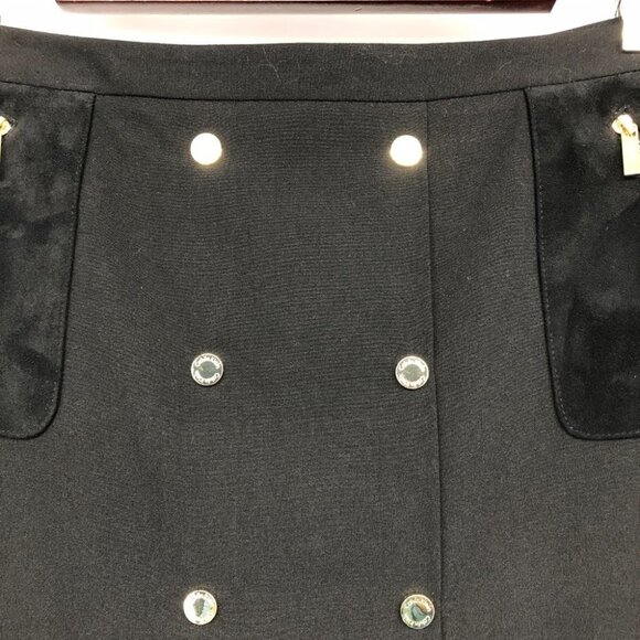 Calvin Klein Black Gold buttoned Knee Length Pencil Skirt size 12 - Picture 4 of 14